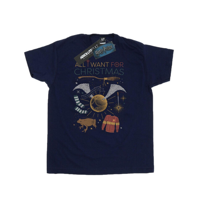 Li-cense Harry potter heren alles wat ik wil voor kerstmis t-shirt UTBI30057_navyblue large