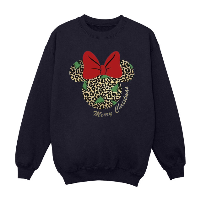 Li-cense Disney dames minnie mouse luipaard kerst sweatshirt UTBI29364_navyblue large