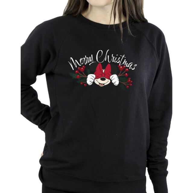 Li-cense Disney dames minnie mouse kerstmis holly sweatshirt UTBI29341_black large