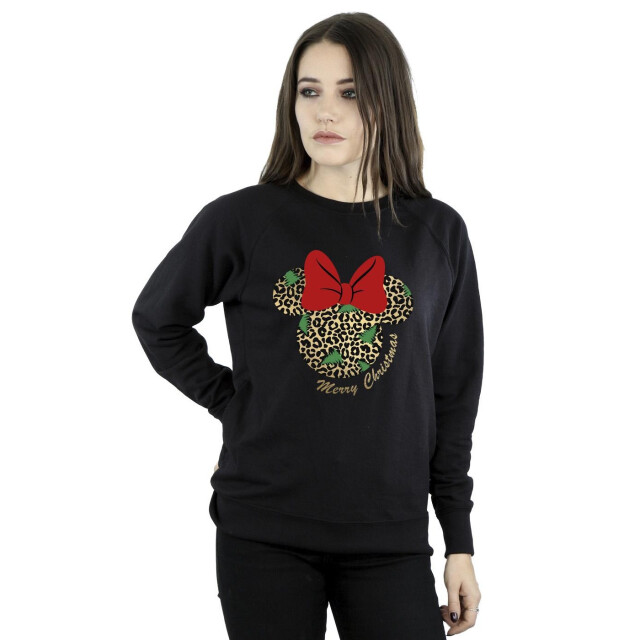 Li-cense Disney dames minnie mouse luipaard kerst sweatshirt UTBI29364_black large