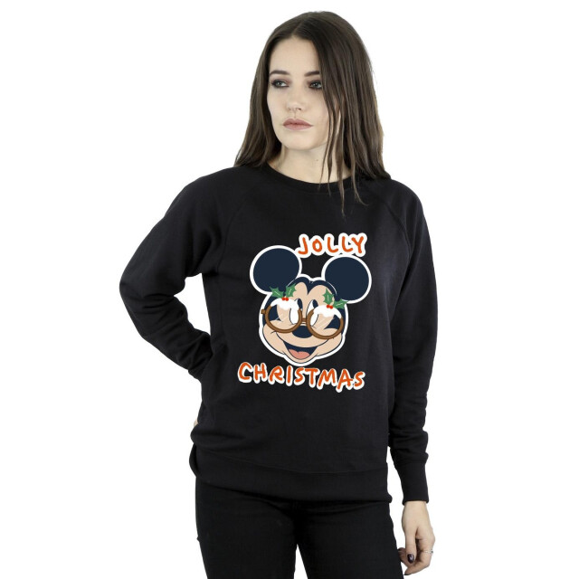 Li-cense Disney dames mickey mouse jolly christmas bril sweatshirt UTBI29315_black large