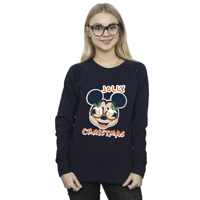 Li-cense Disney dames mickey mouse jolly christmas bril sweatshirt UTBI29315_navyblue large