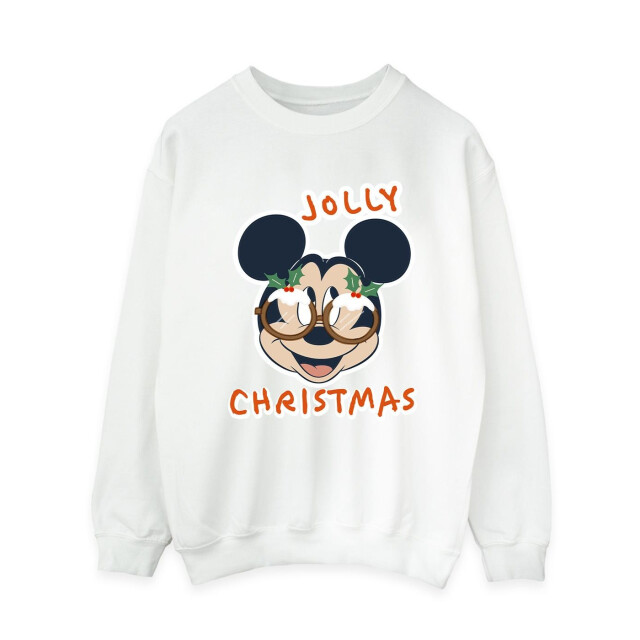Li-cense Disney dames mickey mouse jolly christmas bril sweatshirt UTBI29315_white large