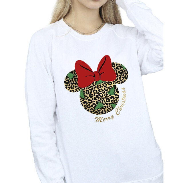 Li-cense Disney dames minnie mouse luipaard kerst sweatshirt UTBI29364_white large