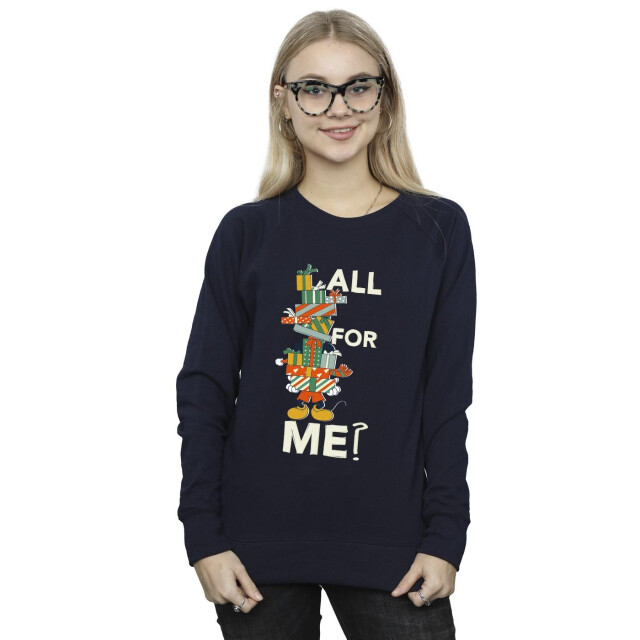 Li-cense Disney dames mickey mouse presents all for me sweatshirt UTBI29340_navyblue large