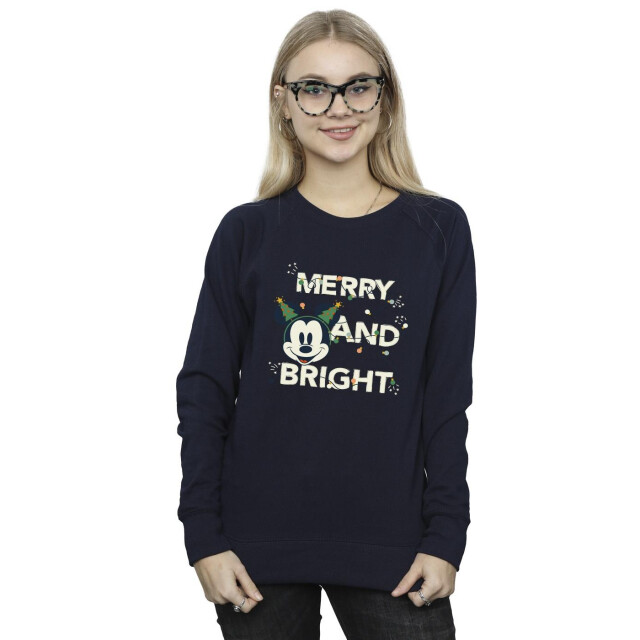 Li-cense Disney dames mickey mouse merry & bright sweatshirt UTBI29270_navyblue large