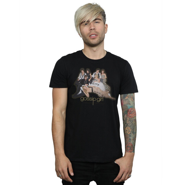 Li-cense Gossip girl heren groep pose t-shirt UTBI28805_black large