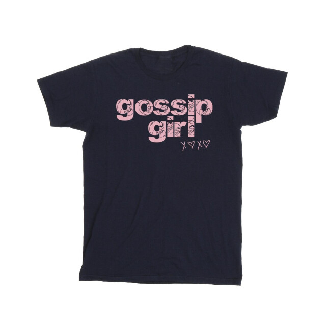 Li-cense Gossip girl heren swirl logo t-shirt UTBI28806_navyblue large