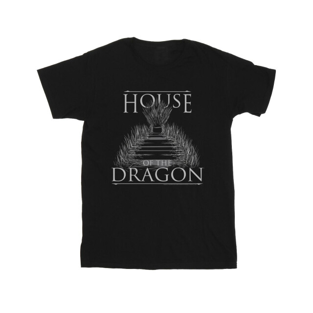 Li-cense Game of thrones: house of the dragon heren troon tekst t-shirt UTBI28822_black large