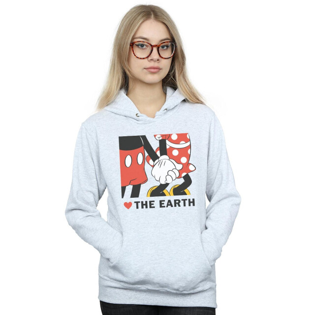 Li-cense Disney dames mickey mouse hart de aarde hoodie UTBI10983_sportsgrey large