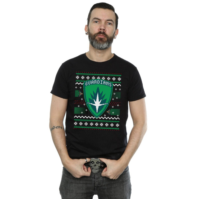 Li-cense Marvel heren guardians of the galaxy fair isle t-shirt UTBI28547_black large
