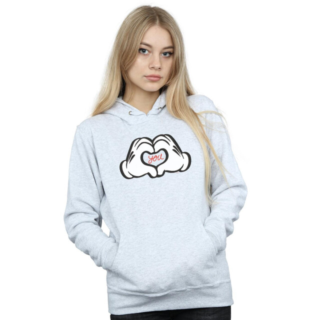 Li-cense Disney dames mickey mouse loves you hoodie UTBI10921_sportsgrey large