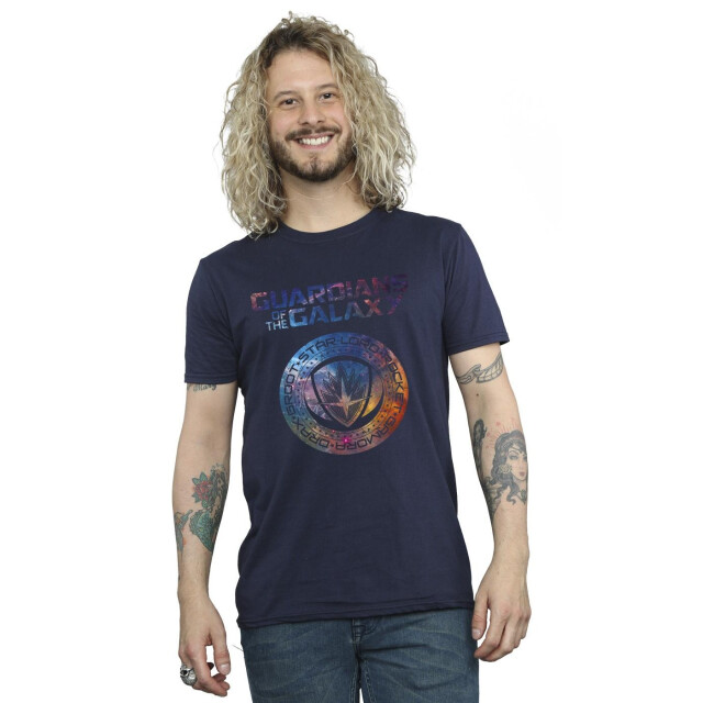 Li-cense Marvel heren guardians of the galaxy sterren vul logo t-shirt UTBI28438_navyblue large