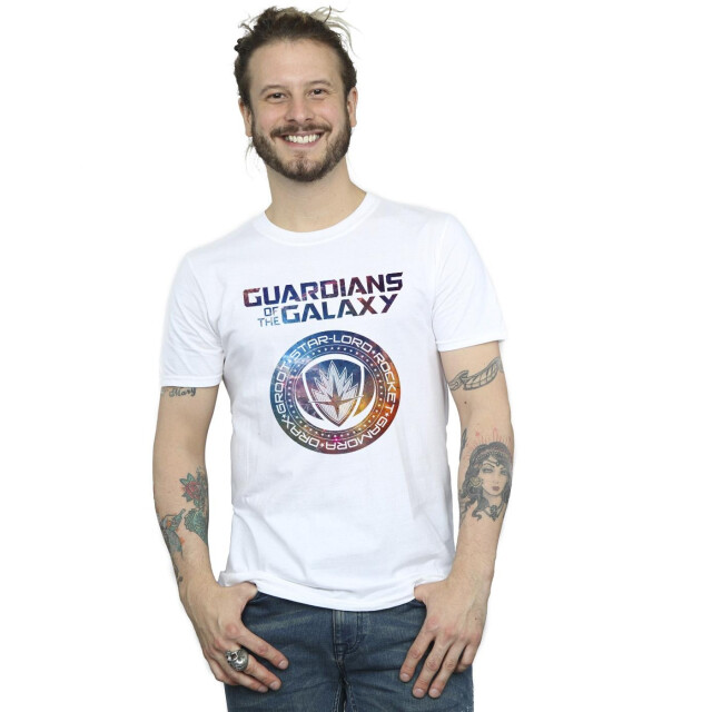 Li-cense Marvel heren guardians of the galaxy sterren vul logo t-shirt UTBI28438_white large
