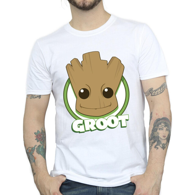 Li-cense Guardians of the galaxy heren groot badge t-shirt UTBI28257_white large