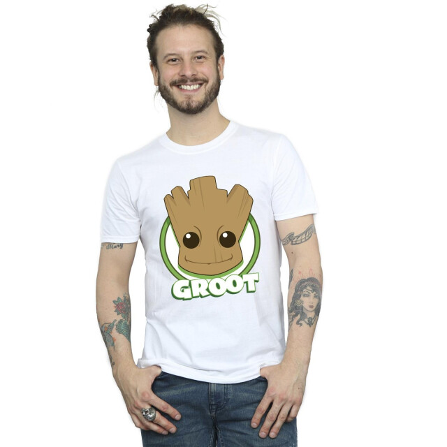 Li-cense Guardians of the galaxy heren groot badge t-shirt UTBI28257_white large