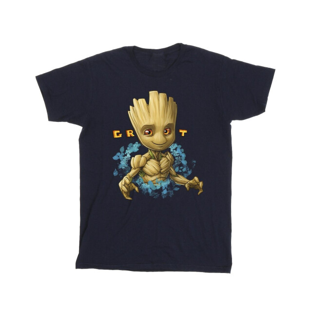 Li-cense Guardians of the galaxy heren groot bloemen t-shirt UTBI28235_navyblue large