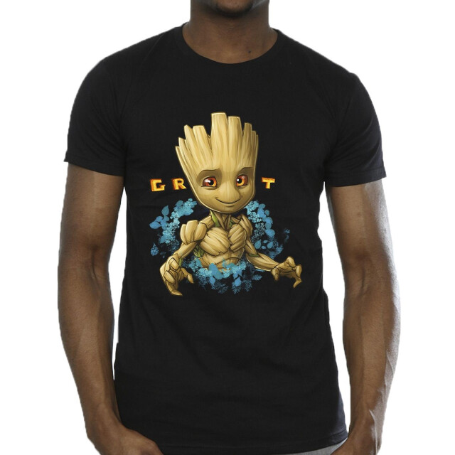 Li-cense Guardians of the galaxy heren groot bloemen t-shirt UTBI28235_black large