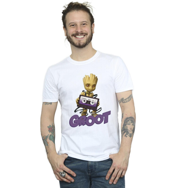 Li-cense Guardians of the galaxy heren groot casette t-shirt UTBI28213_white large