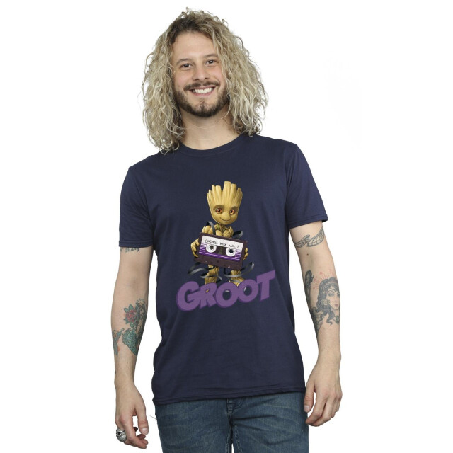 Li-cense Guardians of the galaxy heren groot casette t-shirt UTBI28213_navyblue large