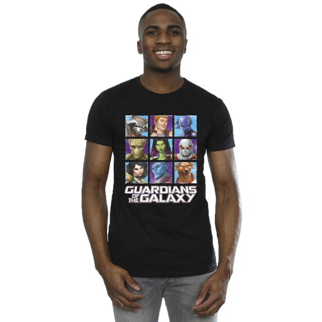 Li-cense Guardians of the galaxy mens karakter vierkantjes t-shirt UTBI28173_black large