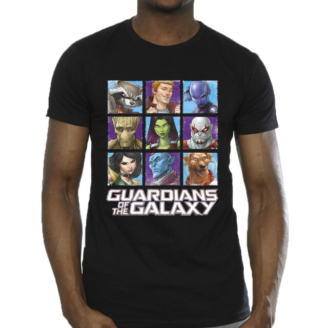 Li-cense Guardians of the galaxy mens karakter vierkantjes t-shirt UTBI28173_black large
