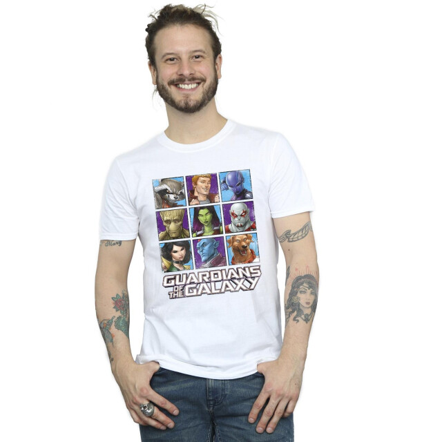 Li-cense Guardians of the galaxy mens karakter vierkantjes t-shirt UTBI28173_white large