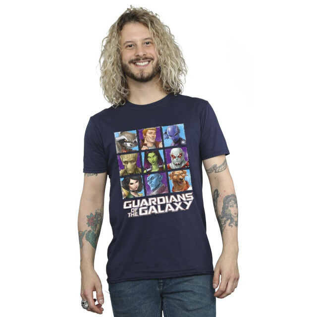 Li-cense Guardians of the galaxy mens karakter vierkantjes t-shirt UTBI28173_navyblue large