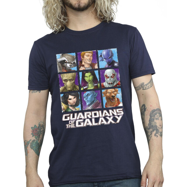 Li-cense Guardians of the galaxy mens karakter vierkantjes t-shirt UTBI28173_navyblue large