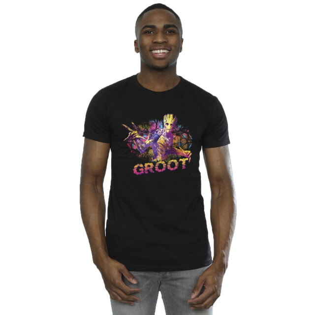 Li-cense Marvel heren guardians of the galaxy abstract groot t-shirt UTBI28069_black large