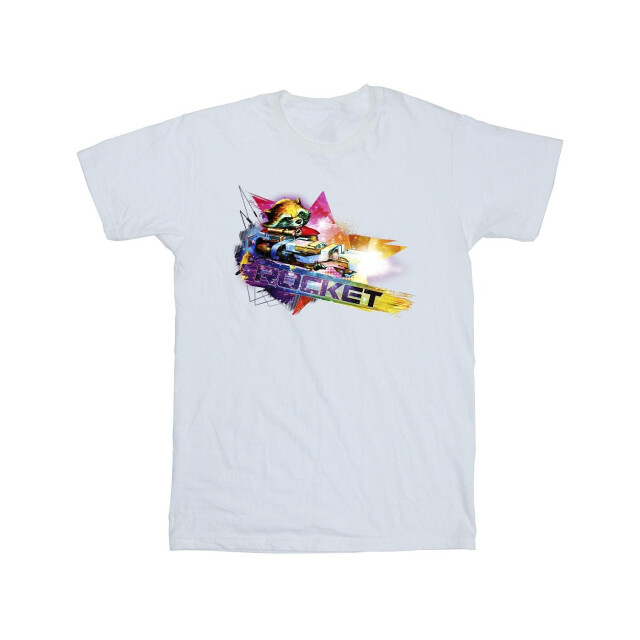 Li-cense Marvel heren guardians of the galaxy abstract rocket raccoon t-shirt UTBI28085_white large
