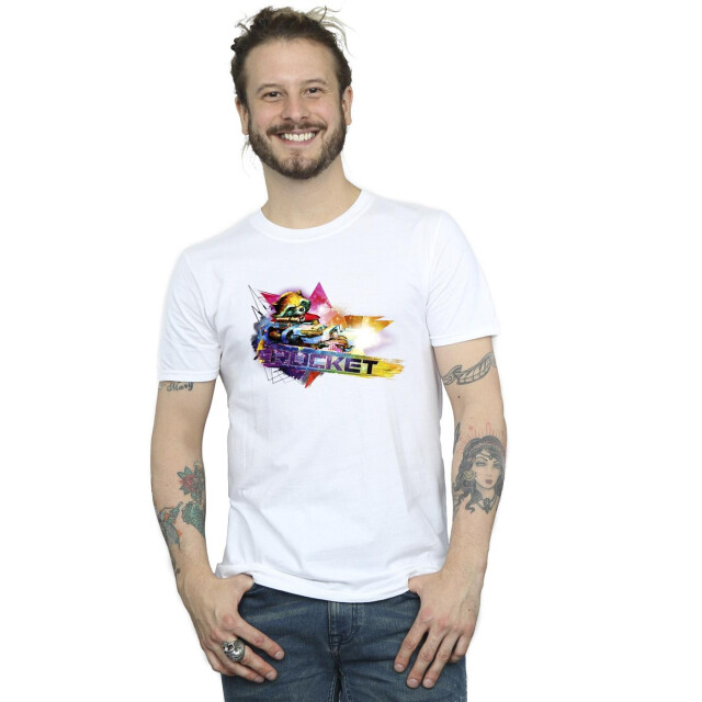 Li-cense Marvel heren guardians of the galaxy abstract rocket raccoon t-shirt UTBI28085_white large