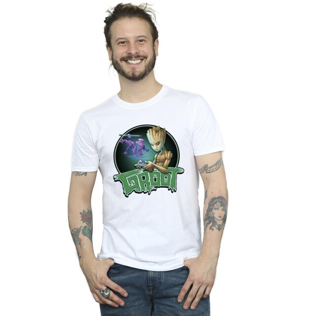 Li-cense Marvel heren guardians of the galaxy groot gaming ring t-shirt UTBI27986_white large