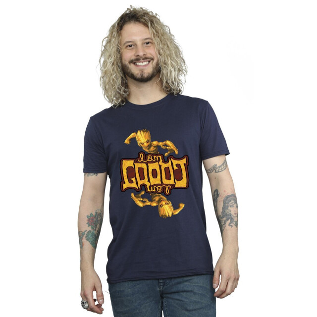 Li-cense Marvel heren guardians of the galaxy groot omgekeerd graan t-shirt UTBI27962_navyblue large