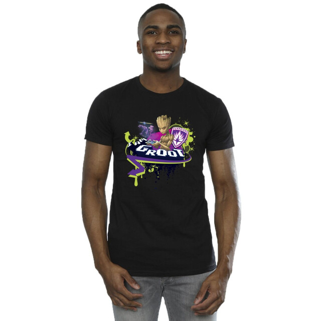 Li-cense Marvel heren guardians of the galaxy groot gaming holo t-shirt UTBI27935_black large