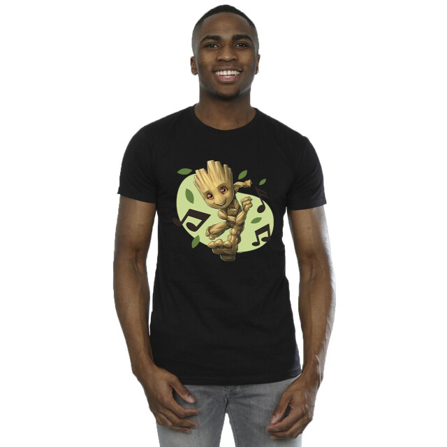Li-cense Marvel heren guardians of the galaxy groot muzieknoten t-shirt UTBI27884_black large