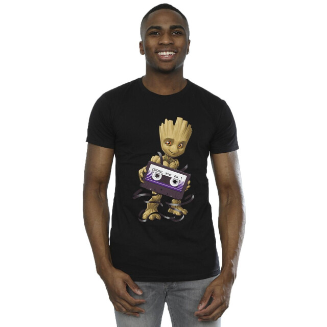 Li-cense Marvel heren guardians of the galaxy groot cosmic tape t-shirt UTBI27863_black large
