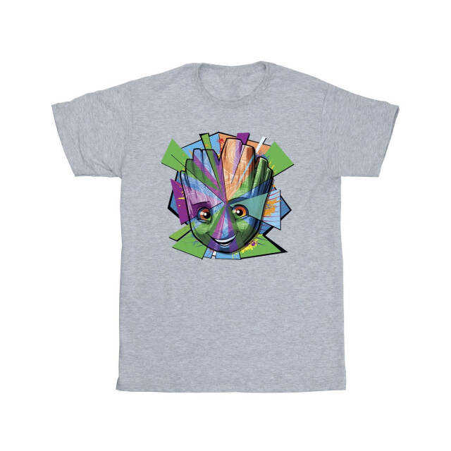 Li-cense Marvel meisjes guardians of the galaxy groot versplinterd katoenen t-shirt UTBI19961_sportsgrey large