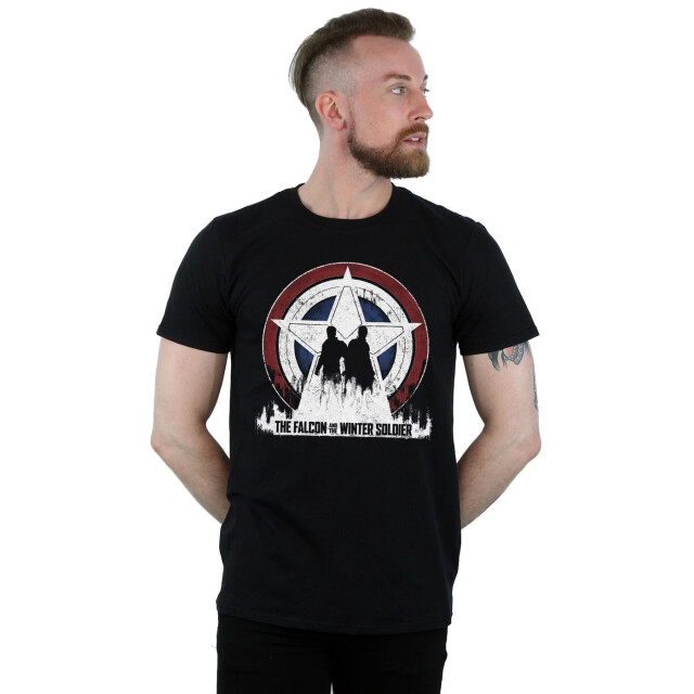 Li-cense Marvel heren the falcon en the winter soldier ster silhouetten t-shirt UTBI27570_black large