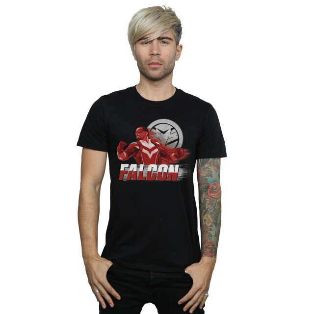 Li-cense Marvel heren the falcon and the winter soldier falcon red fury t-shirt UTBI27571_black large