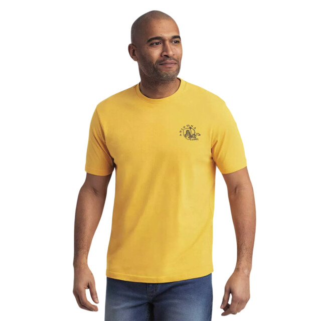 Atlas For Men Heren t-shirt met ronde hals (set van 4) UTAF1751_yellowtaupeblackterracotta large
