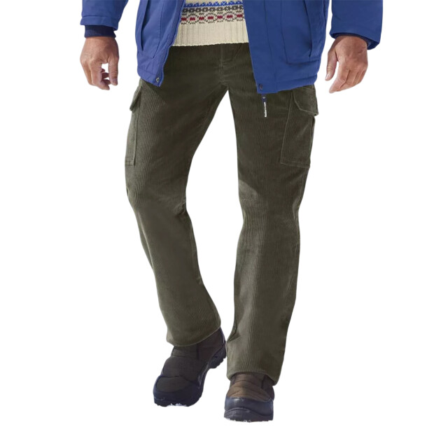 Atlas For Men Heren corduroy cargo broek met elastische taille UTAF1718_khakigreen large