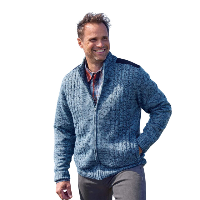 Atlas For Men Gebreide fleece gevoerde heren jas UTAF1716_blue large