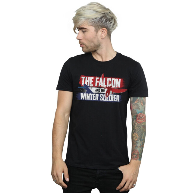 Li-cense Marvel heren the falcon and the winter soldier actie logo t-shirt UTBI27552_black large