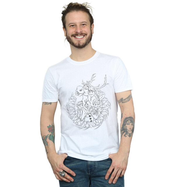 Li-cense Disney heren frozen vrienden krans t-shirt UTBI27433_white large