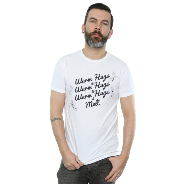 Li-cense Disney heren frozen 2 olaf warme knuffels en smelten t-shirt UTBI26877_white large
