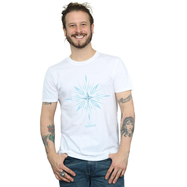 Li-cense Disney heren frozen 2 elsa handtekening sneeuwvlok t-shirt UTBI26814_white large
