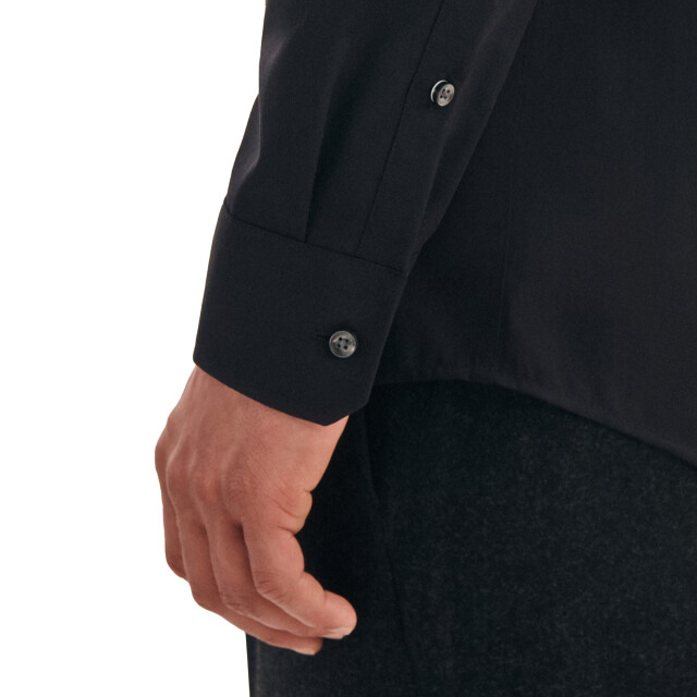 Seidensticker Heren 1/1 business kent kraag gevormd formeel overhemd UTFK2627_black large