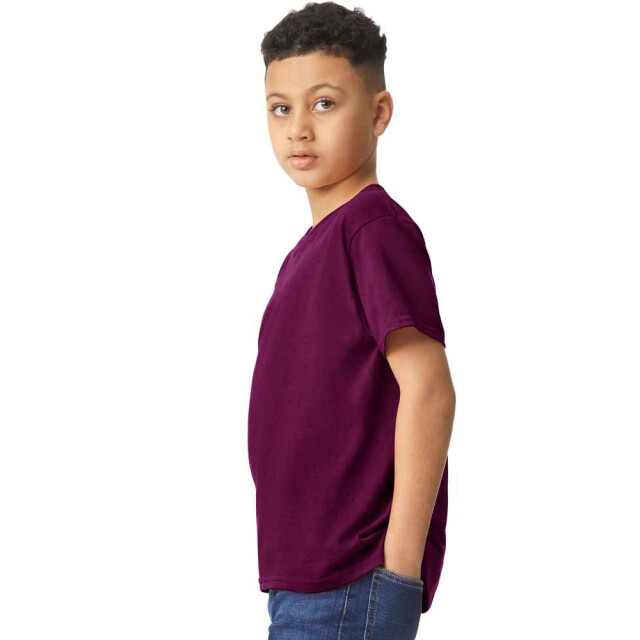 Gildan Kinder/kinder t-shirt van zwaar katoen UTLT2545_maroon large