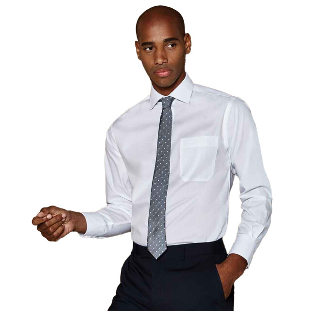 Kustom Kit Heren non-iron classic overhemd met lange mouwen UTLT4114_white large
